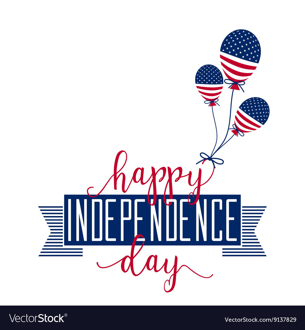 Happy independence day july 4th fourth Royalty Free Vector