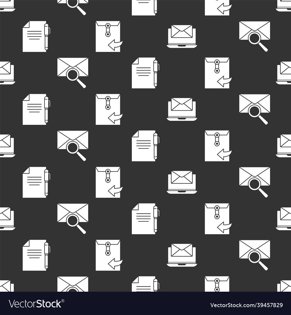 Set laptop with envelope magnifying