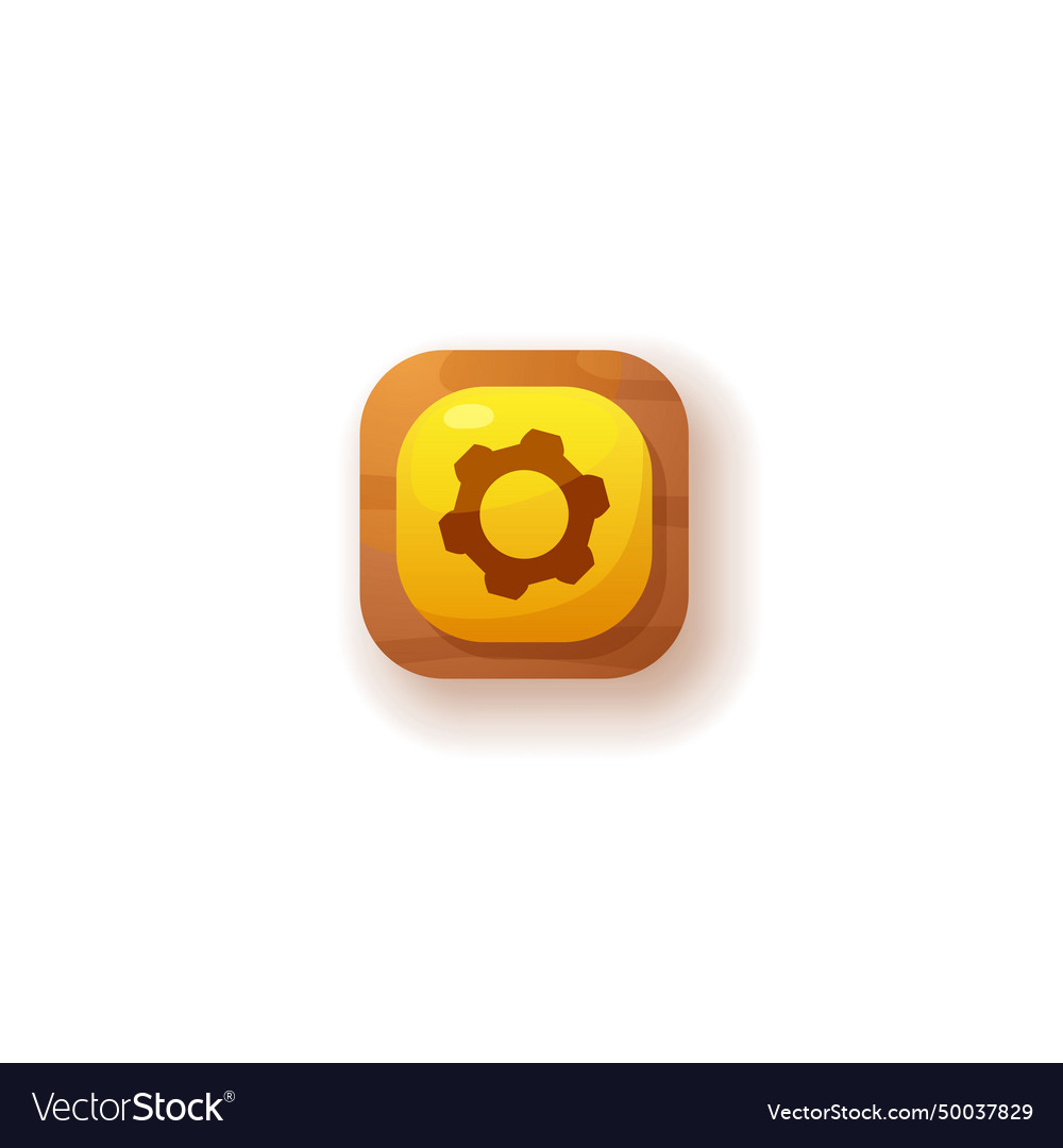 Settings ui button icon push yellow