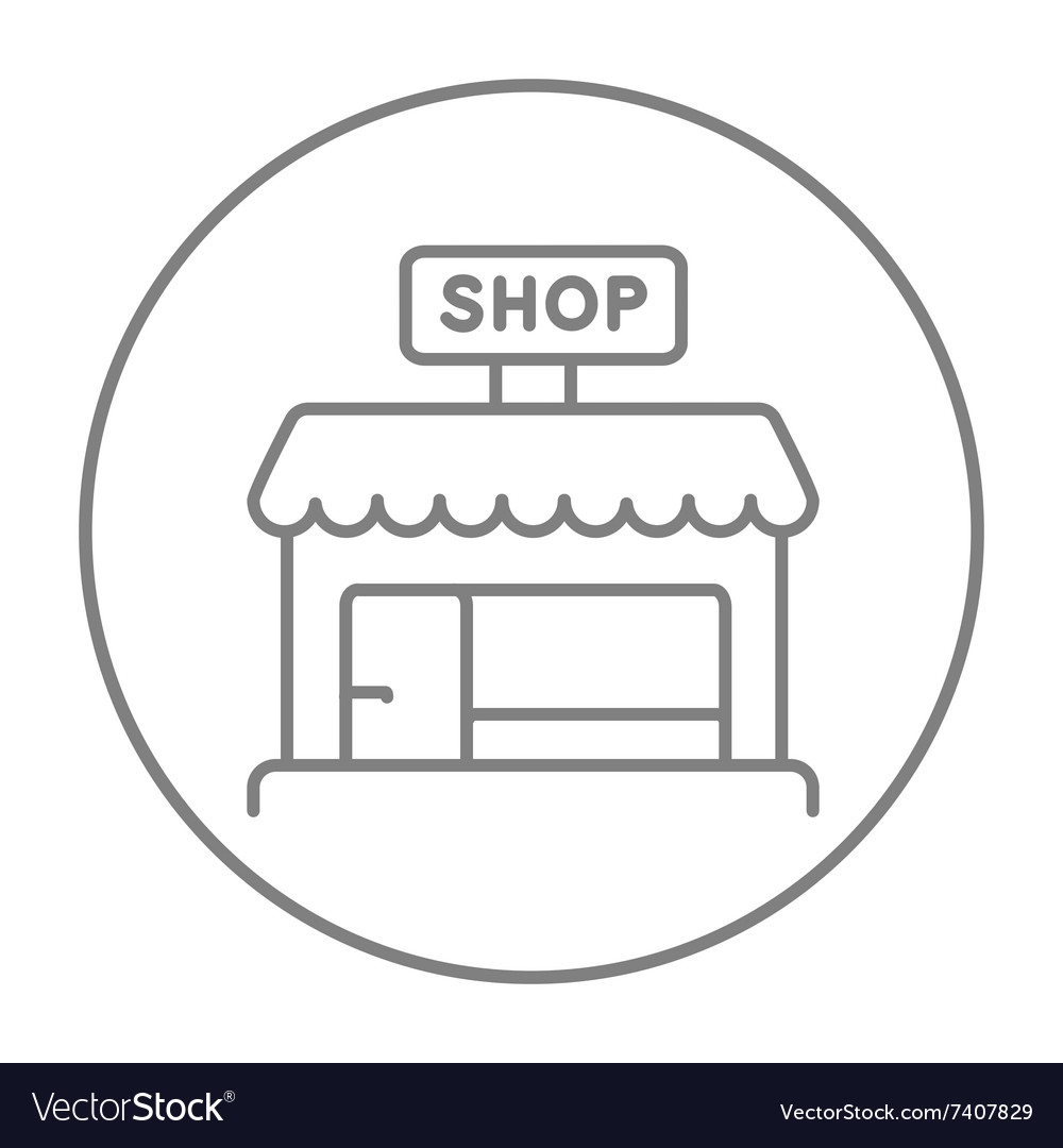 Shop store line icon