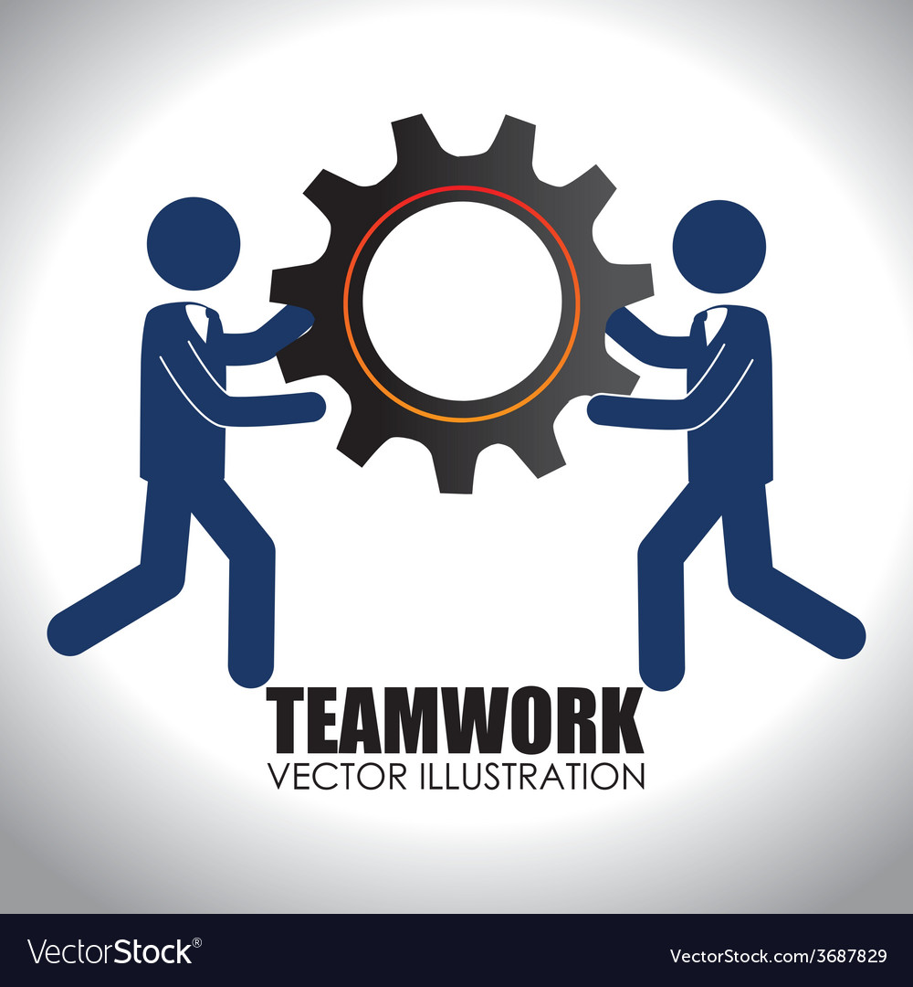 Teamwork design over white background Royalty Free Vector