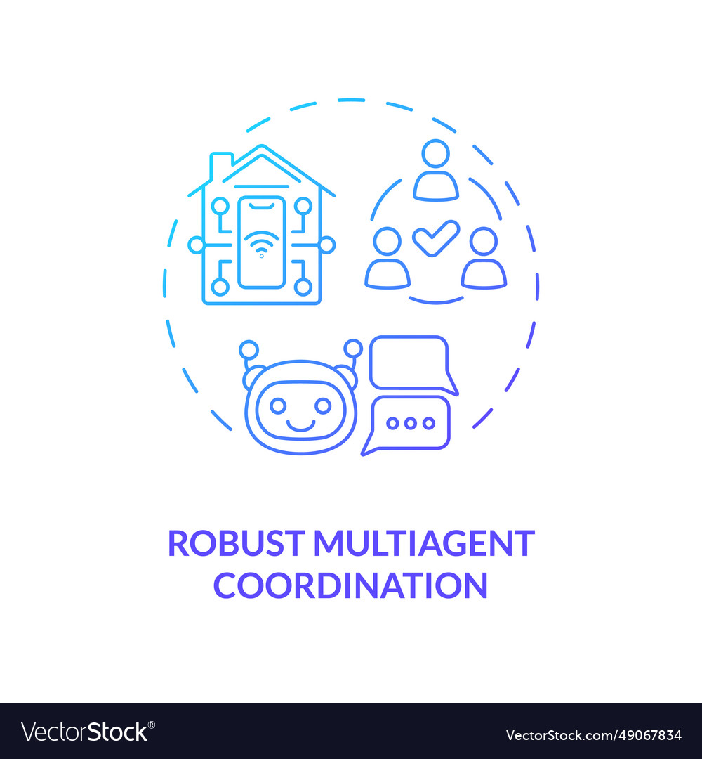 2d gradient icon robust multiagent coordination vector image 2d gradient icon robust multiagent coordination