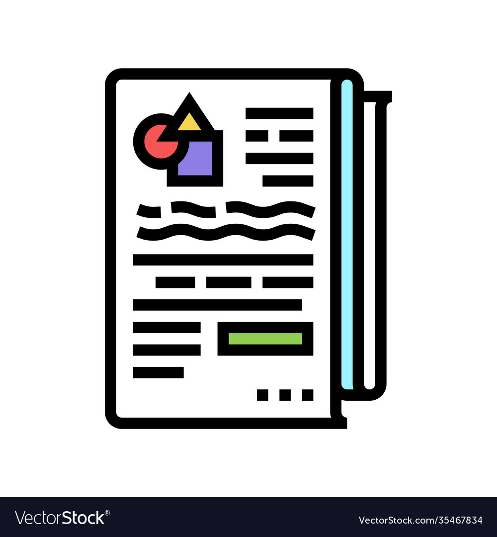 Abstract report color icon Royalty Free Vector Image