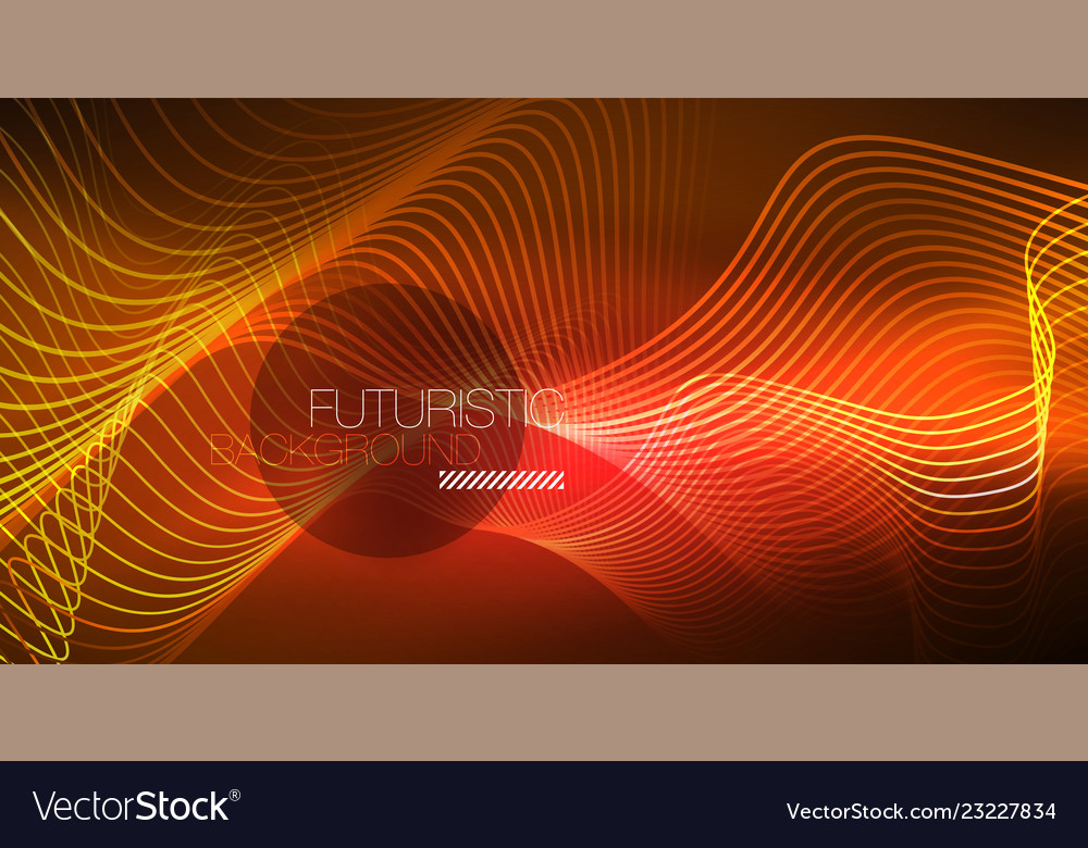Abstract shiny glowinng color wave design element Vector Image Abstract shiny glowinng color wave design element