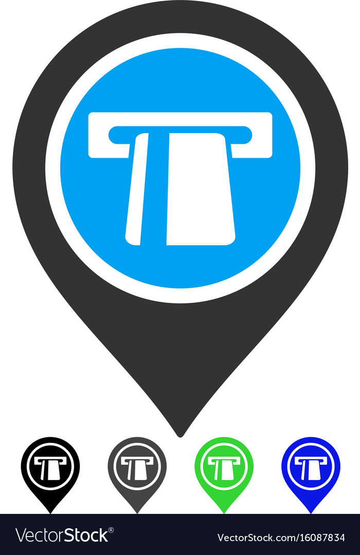 Bank machine pointer flat icon