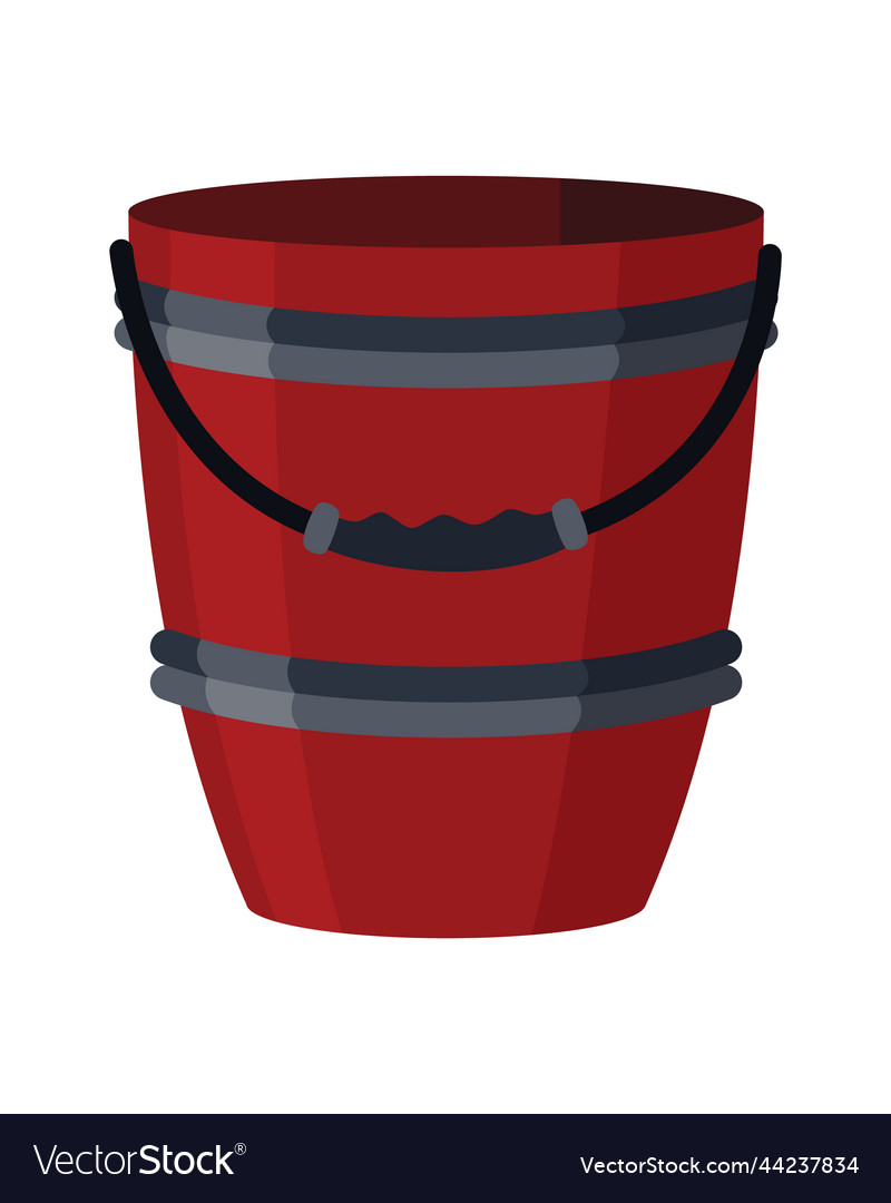 Bucket bail cartoon icon or pail Royalty Free Vector Image