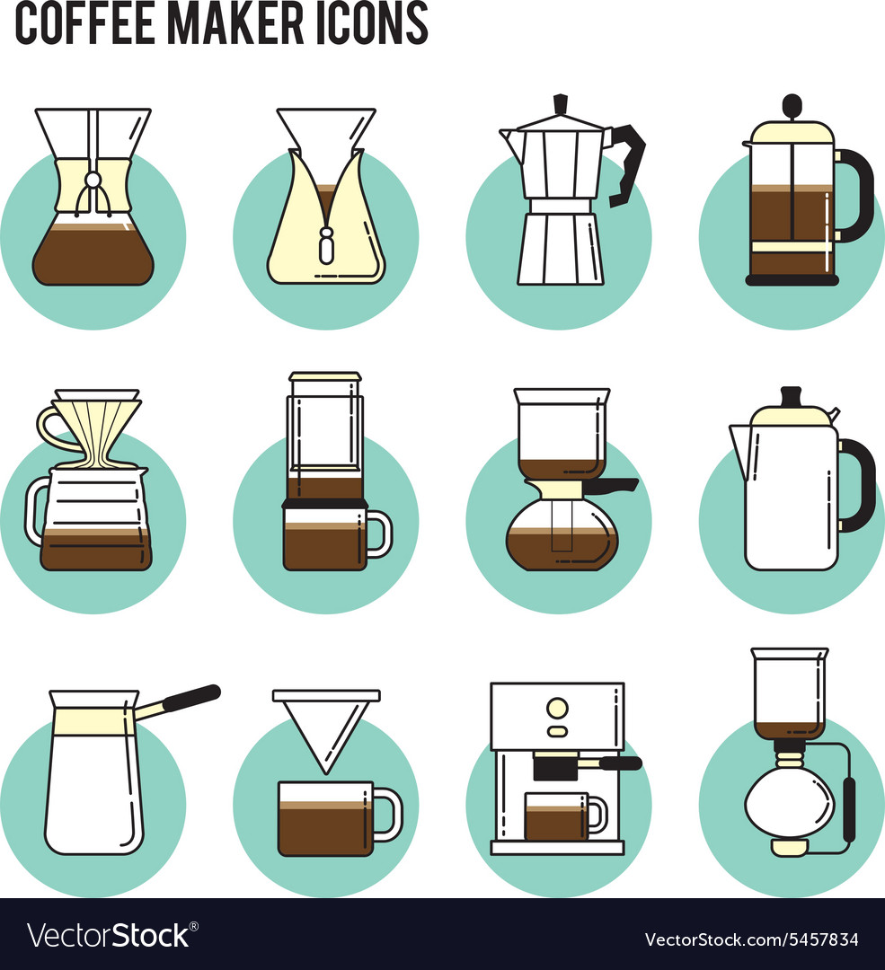 Coffee Brewing Icons - Methods & Styles