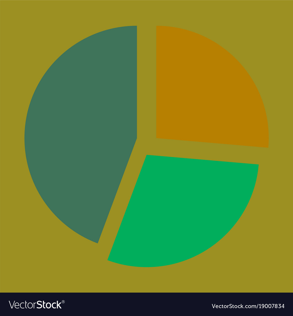 Flat icon on stylish background pie chart