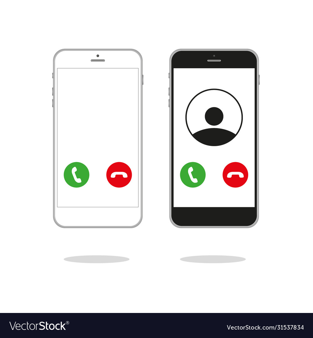Generic incoming phone call screen user interface vector image Generic incoming phone call screen user interface