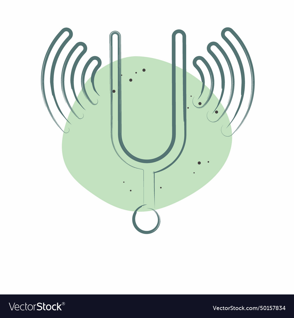 Icon tuning fork related to podcast symbol color Vector Image Icon tuning fork related to podcast symbol color