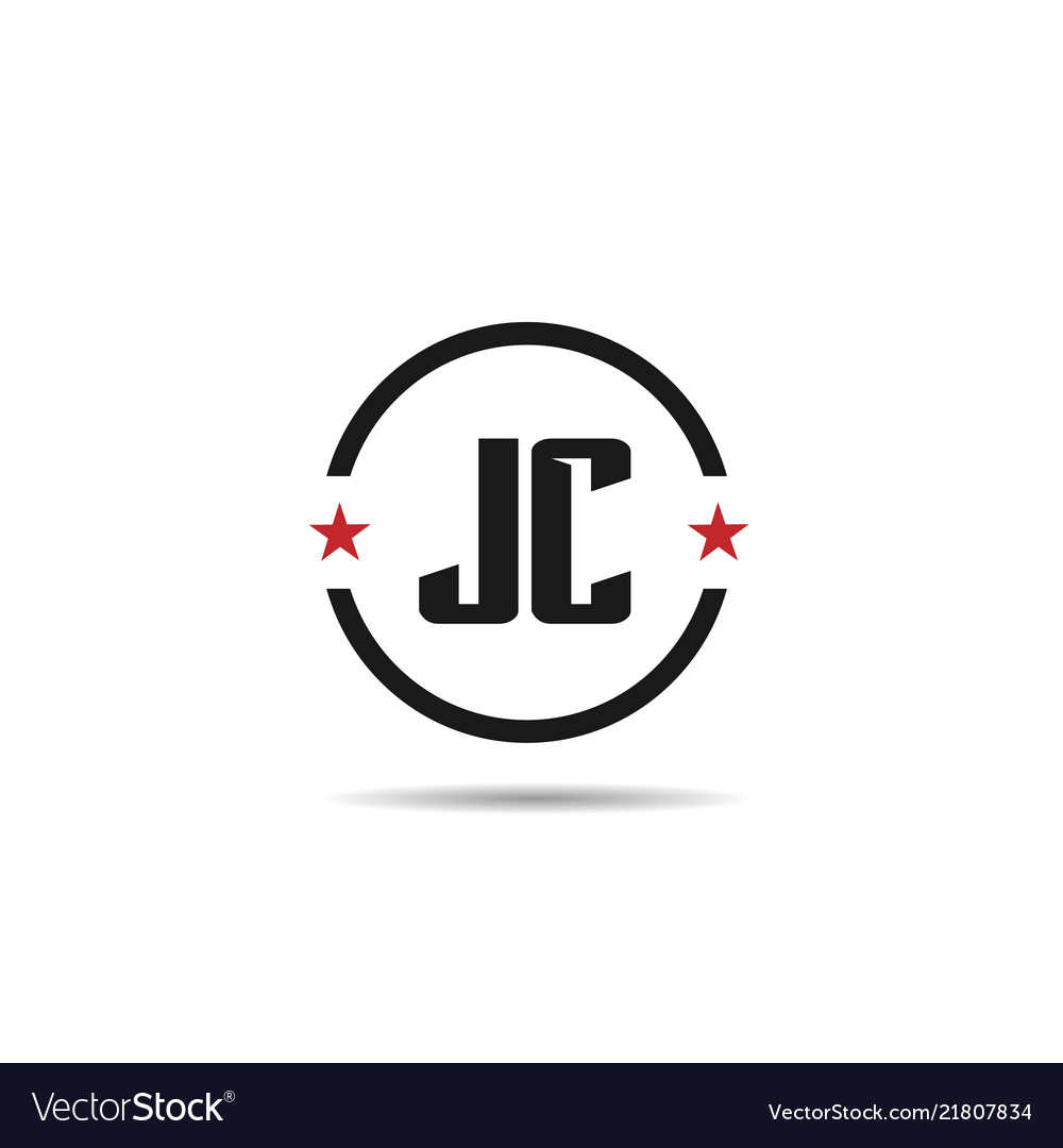 Initial letter jc logo template design