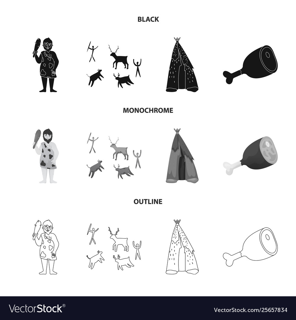 Isolated object evolution and neolithic sign Vector Image Isolated object evolution and neolithic sign