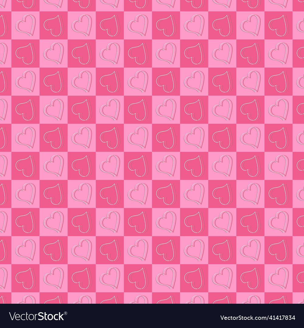 Seamless pattern line heart background