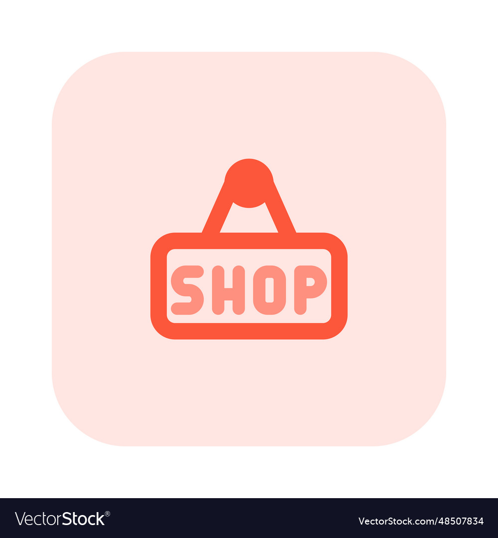 Shop signage displaying over a shopping website