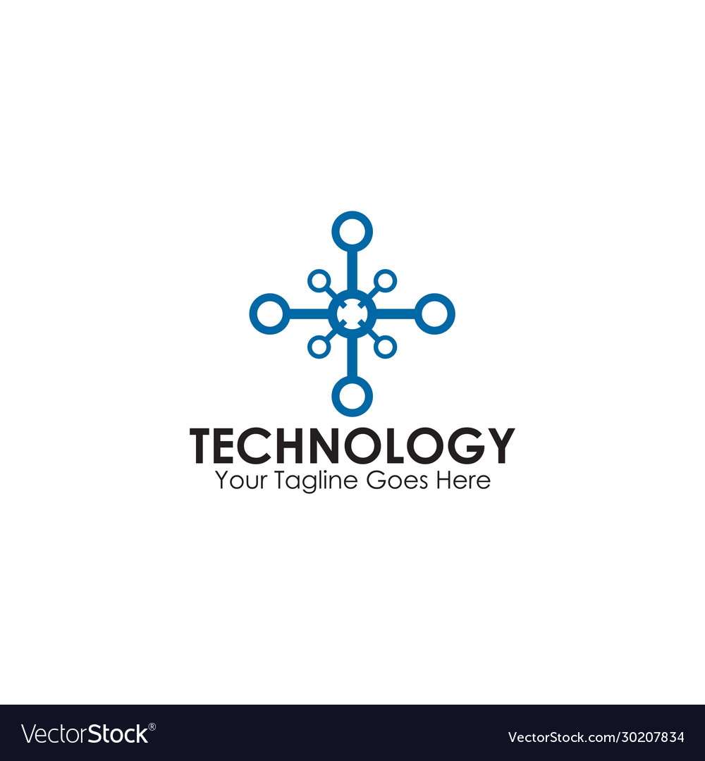 Technology logo design with using circuit element