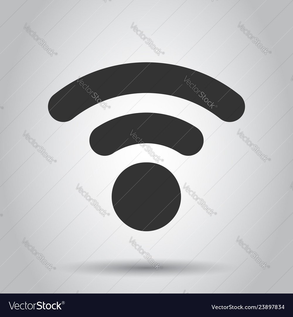 Wifi internet sign icon in flat style wi-fi