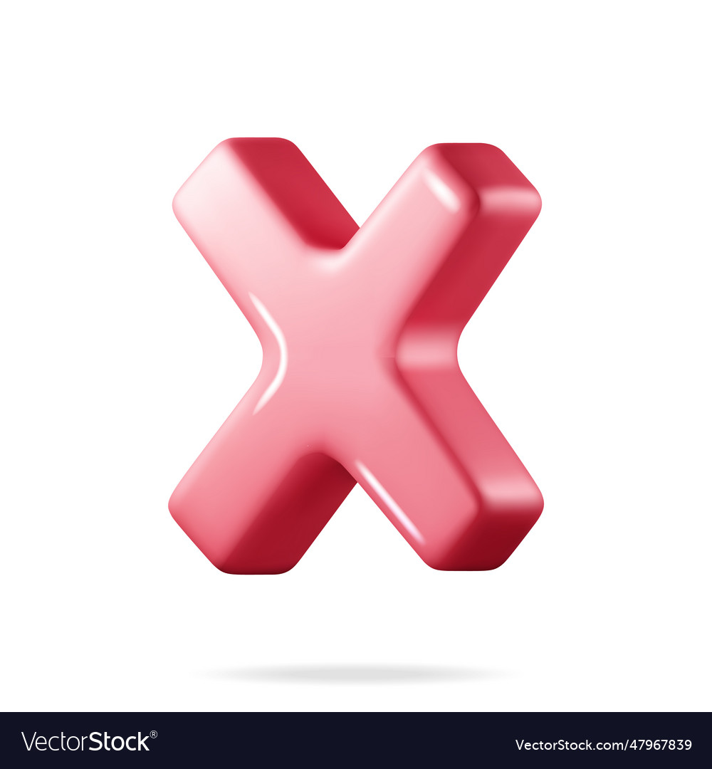 3d wrong button shape vector image 3d wrong button shape