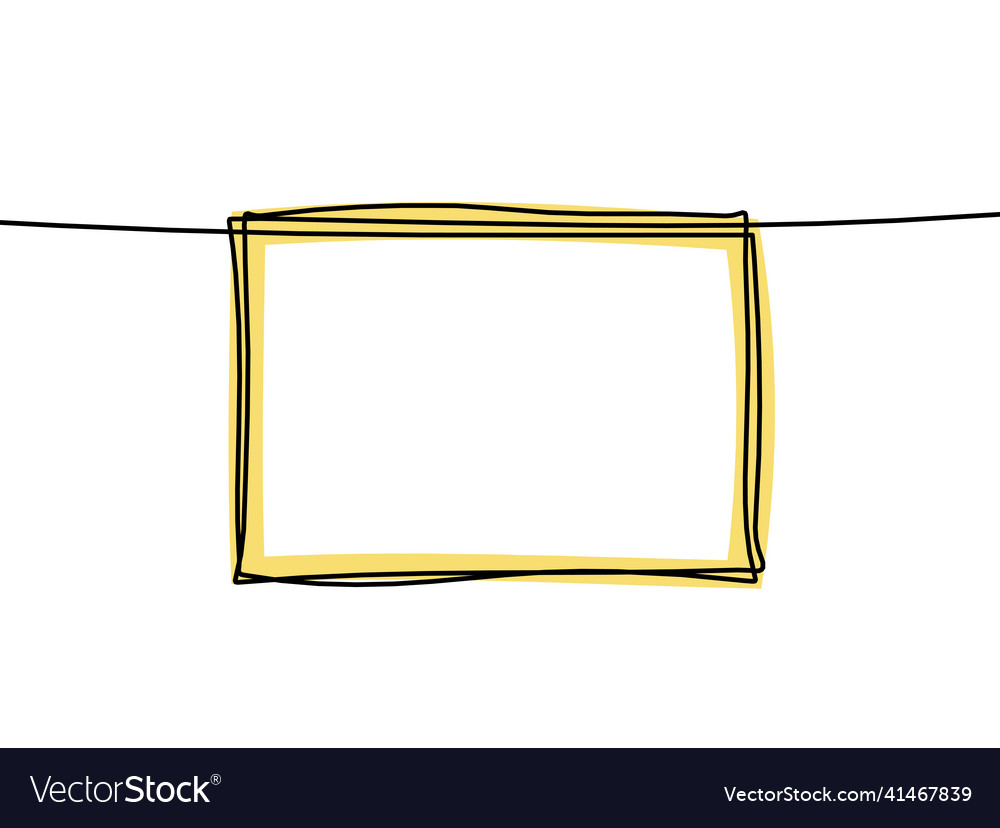 Abstract color frame for picture as line drawing