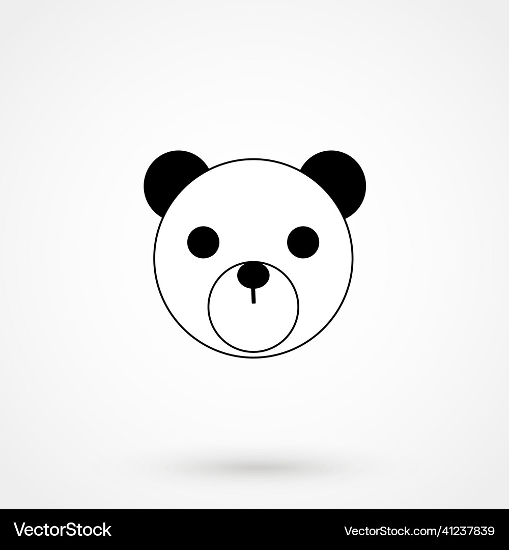 Bear icon flat Royalty Free Vector Image - VectorStock