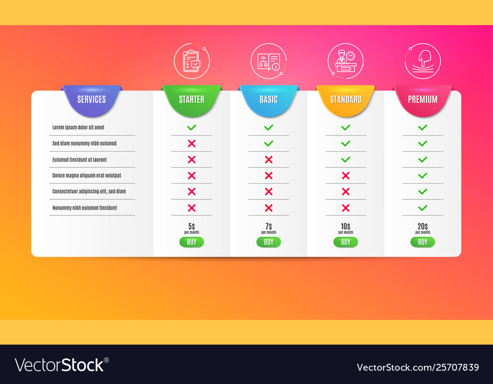 Checklist technical algorithm and presentation vector image Checklist technical algorithm and presentation