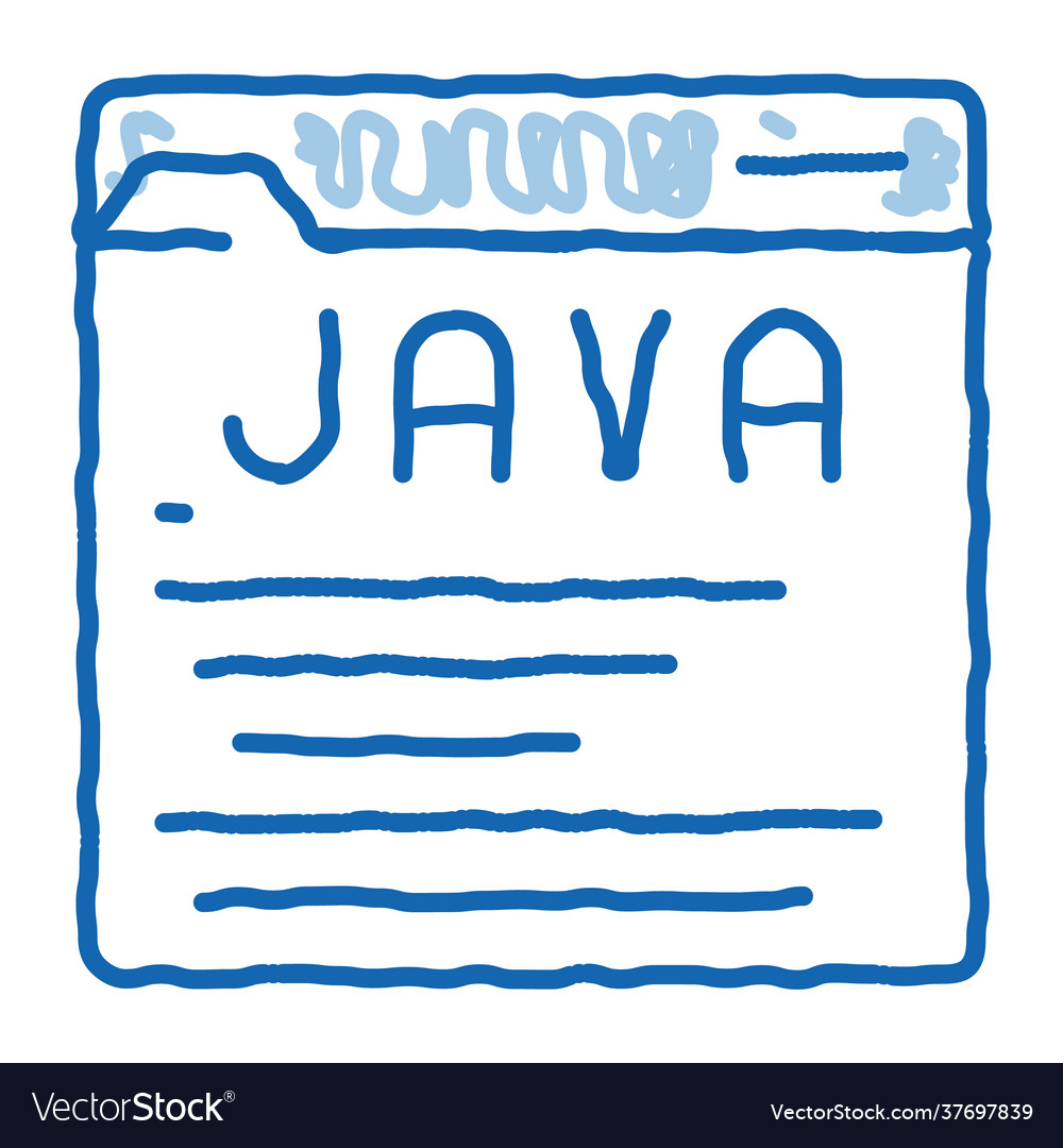 Kodierung Sprache java system doodle icon hand gezeichnet vector image Kodierung Sprache java system doodle icon hand gezeichnet