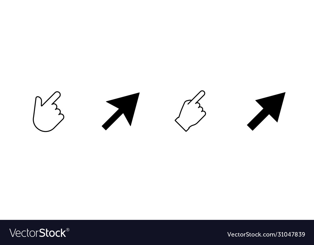 Computer mouse click cursor icon isolated vector image Computer mouse click cursor icon isolated