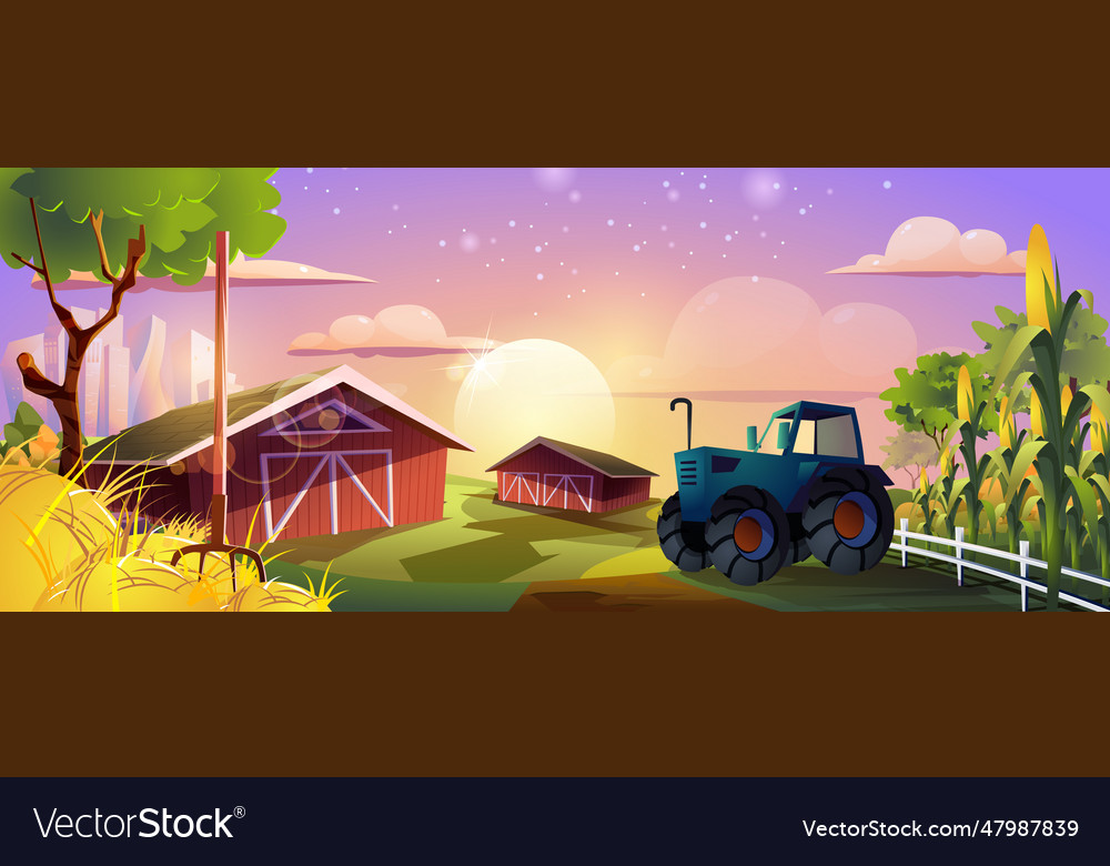 Farming landing page agricultural farm with barns