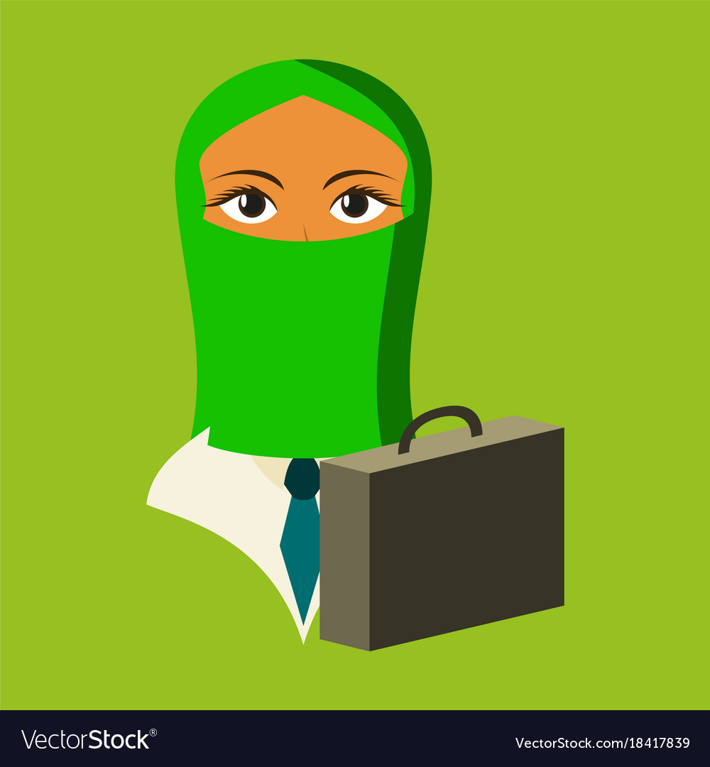 Flat icon on theme arabic business muslim