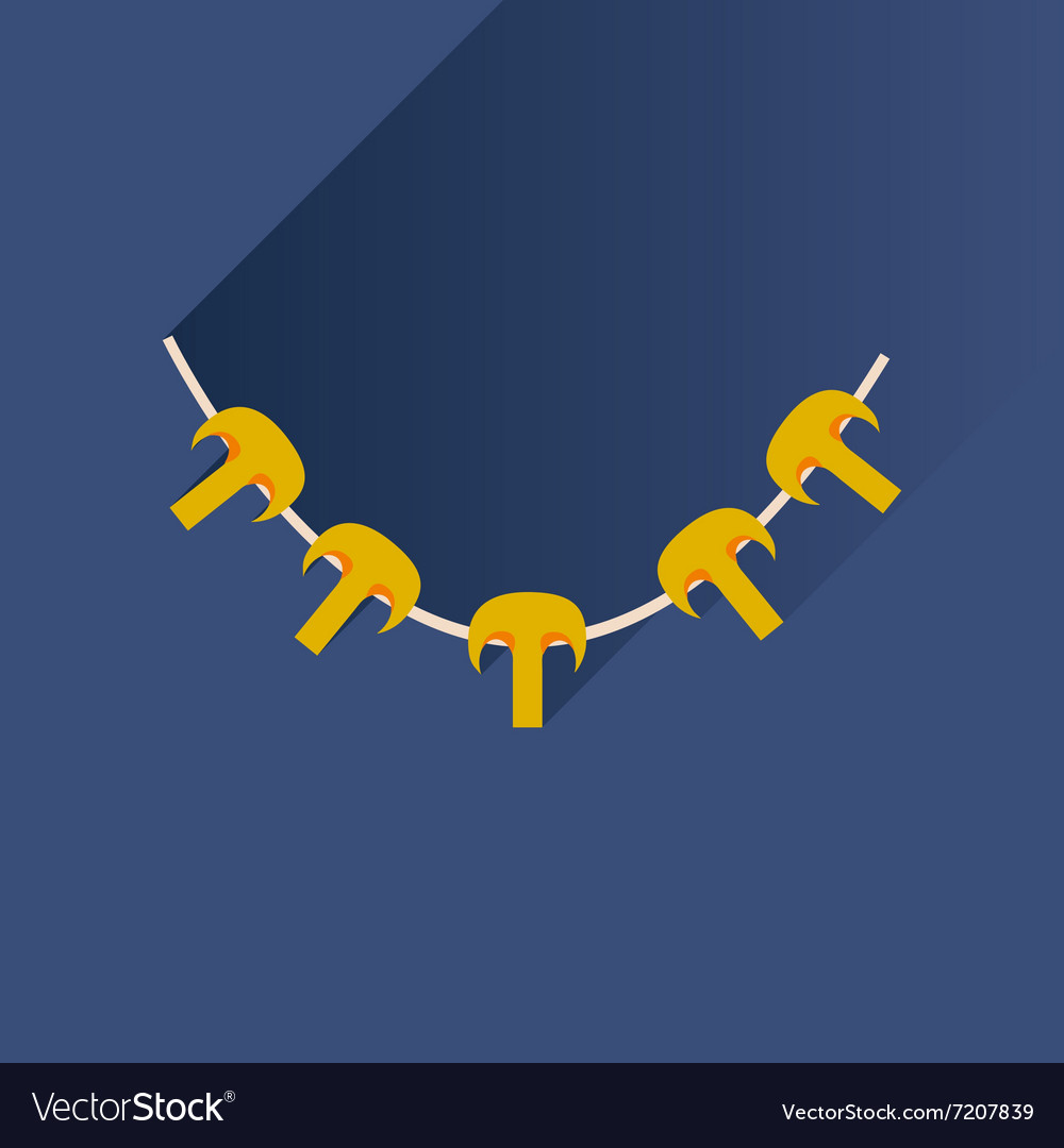 Flat with shadow icon mushrooms skewers