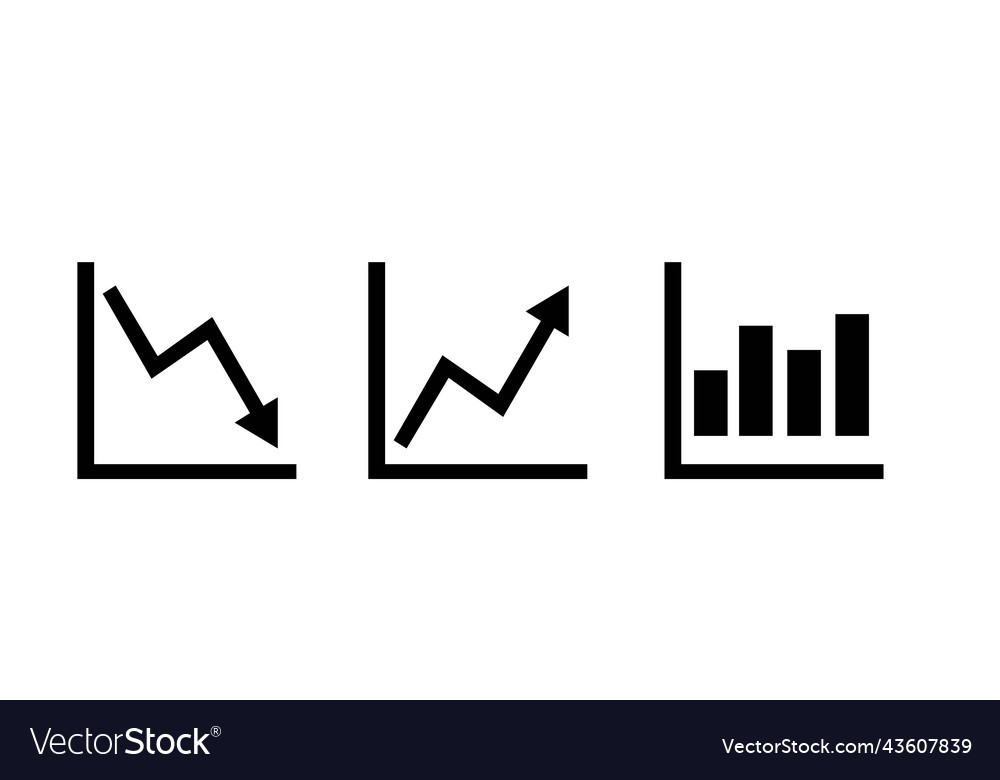 Graph icon set vector image Graph icon set