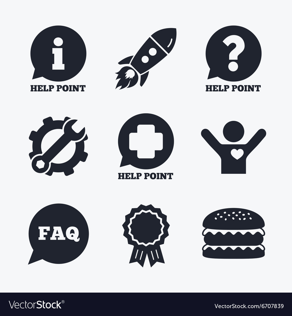 Help point icons question information symbol