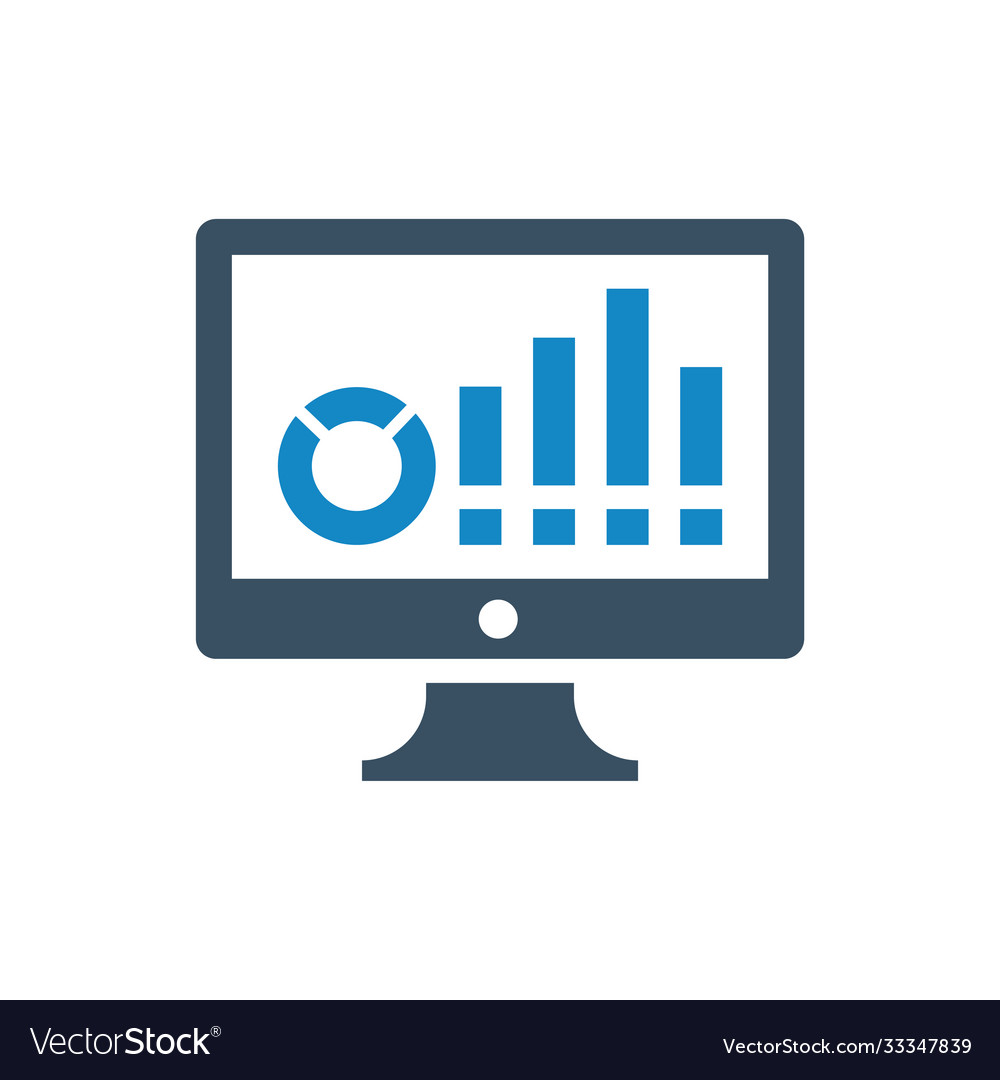 Monitoring report icon vector image Monitoring report icon