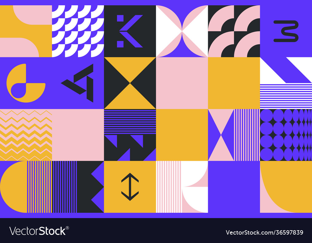 Neo Modernism Artwork Muster Design vector image Neo Modernism Artwork Muster Design