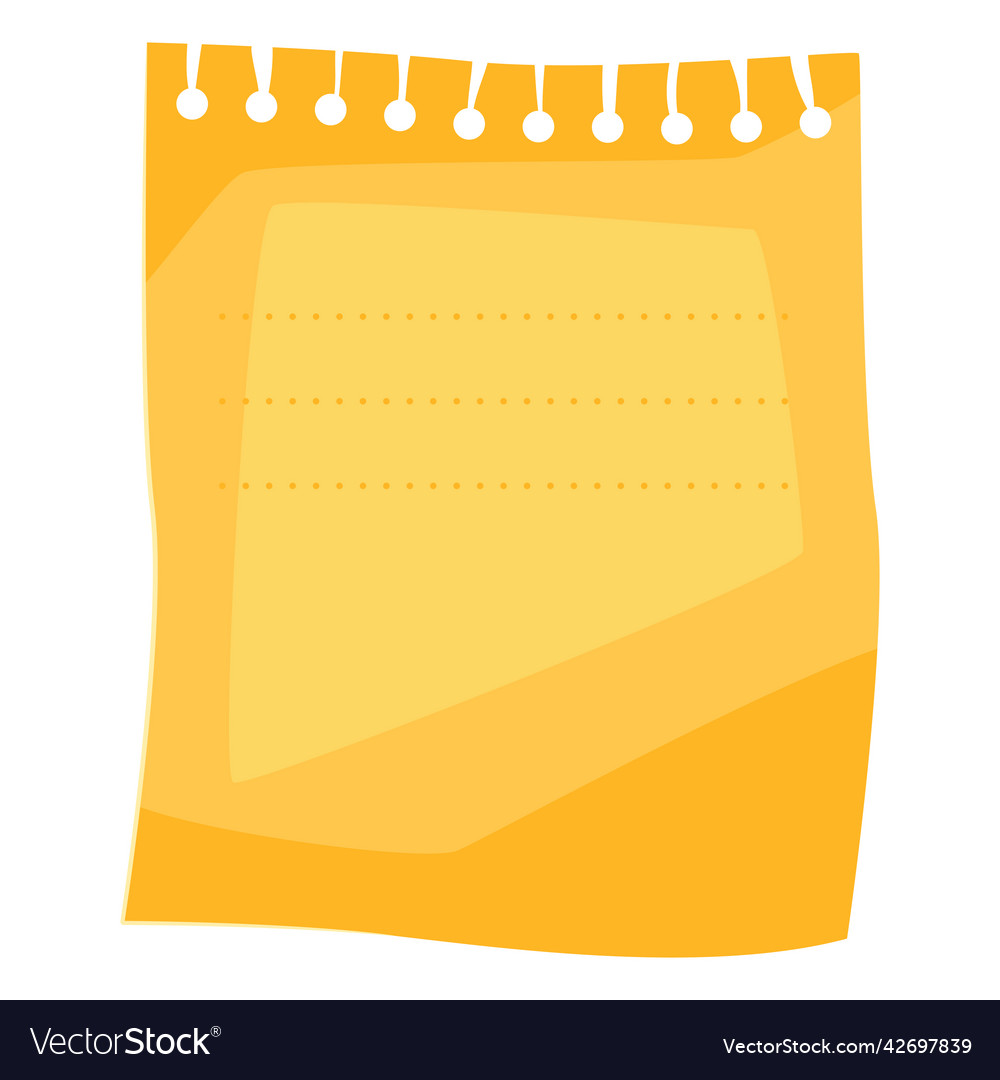 Notepad sheet office supply Royalty Free Vector Image