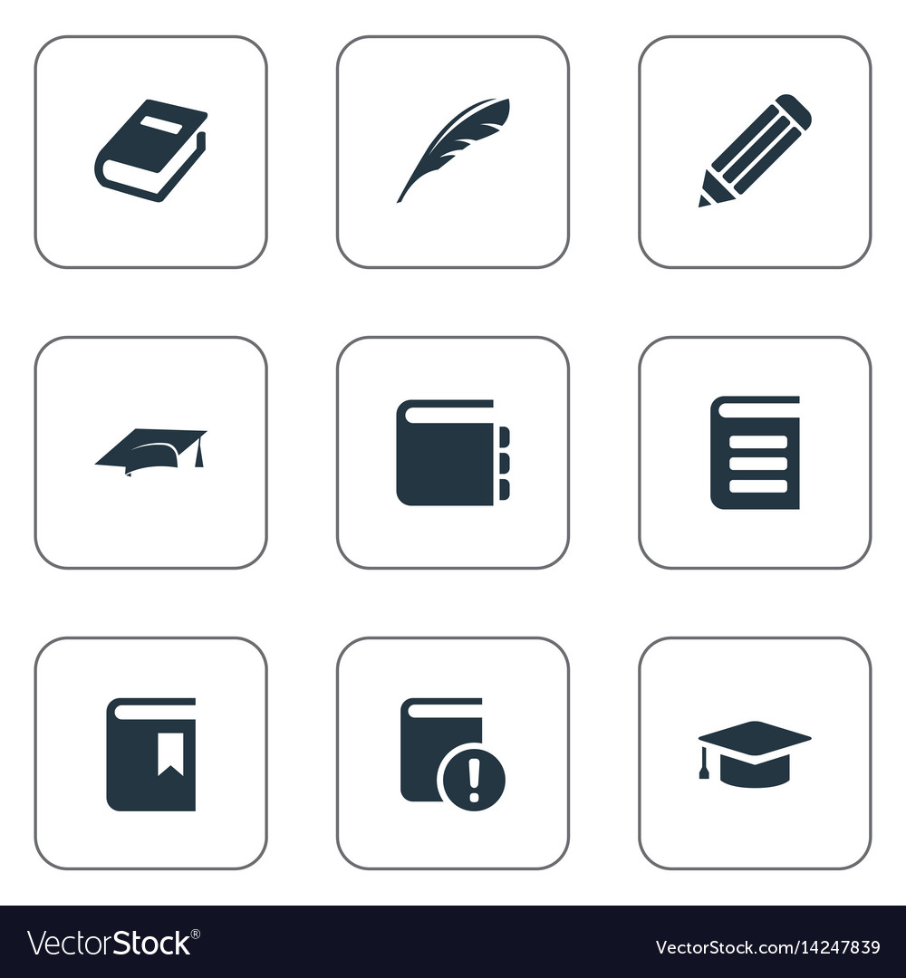Set of simple knowledge icons