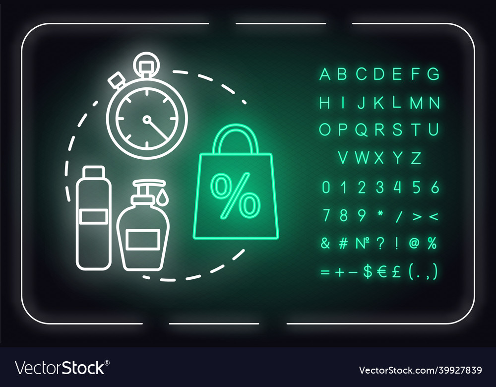 Sonderangebote Rabatt Verkauf Neon Licht Konzept