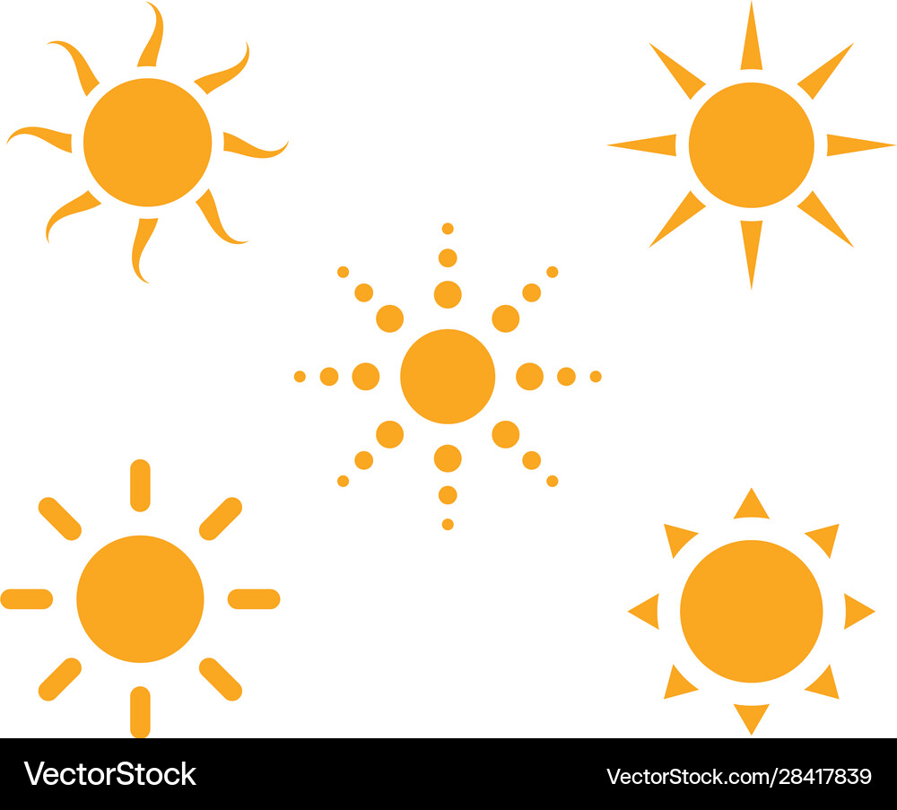 Sun logo icon Royalty Free Vector Image - VectorStock