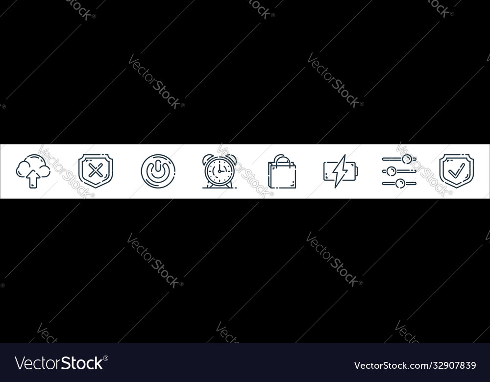 User interface line icons linear set quality Vector Image User interface line icons linear set quality