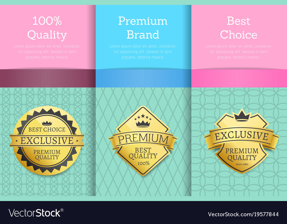 100 guarantee premium brand best choice set poster