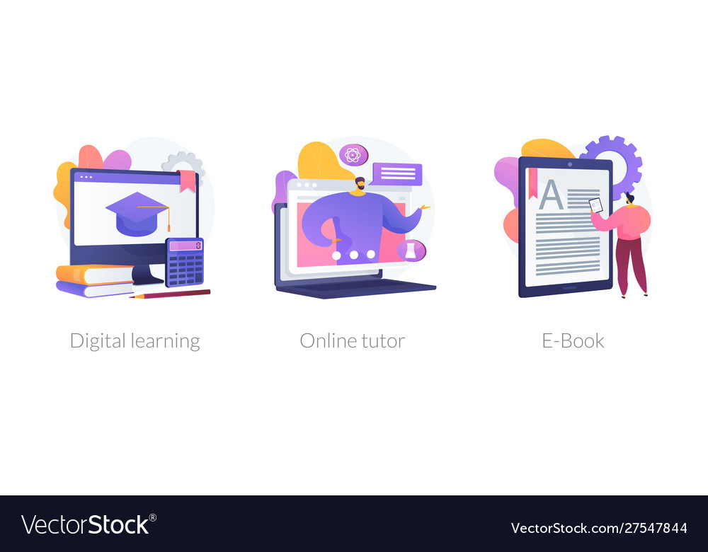 Adaptive learning concept metaphors vector image Adaptive learning concept metaphors
