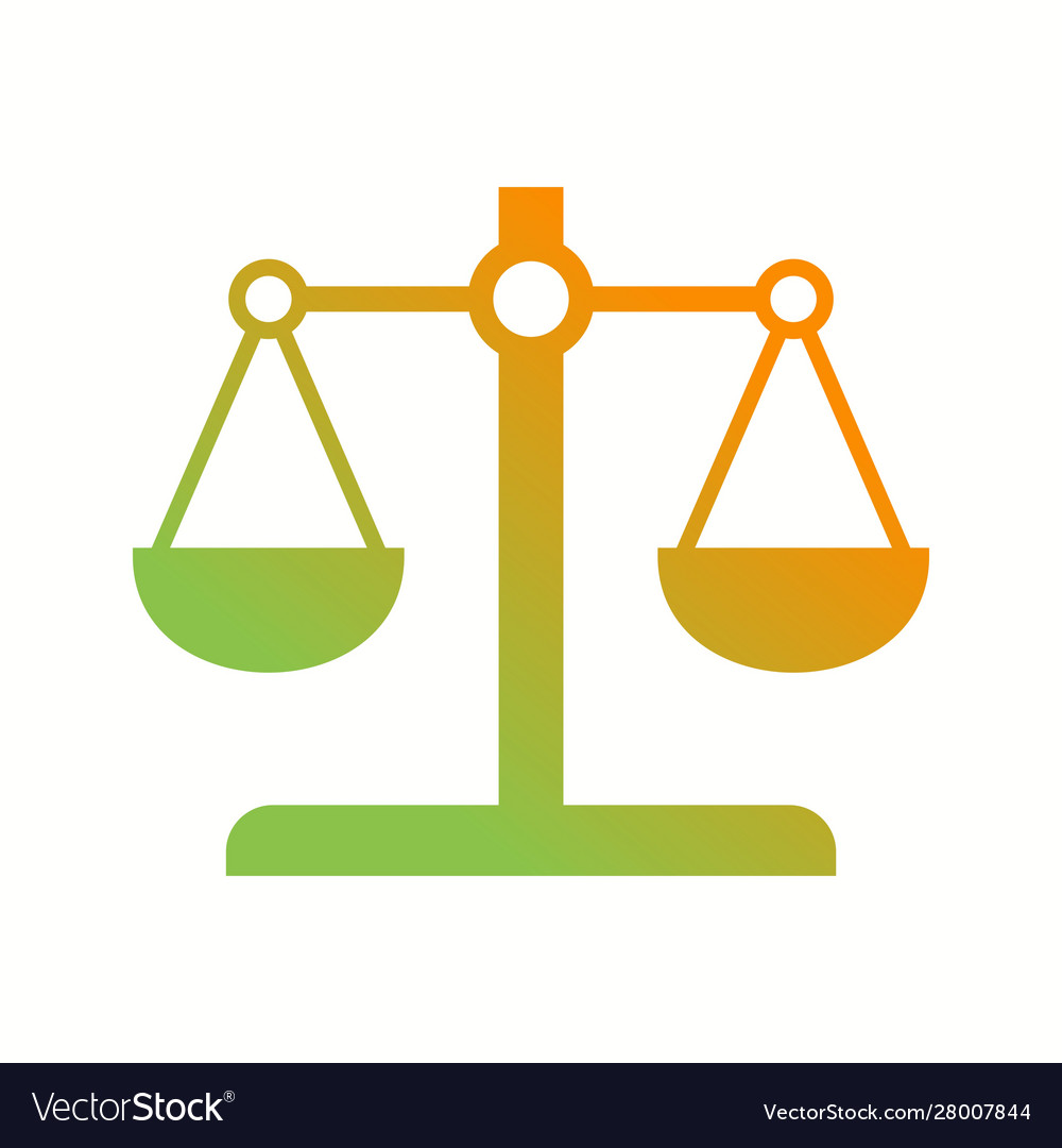 Beautiful scale glyph icon