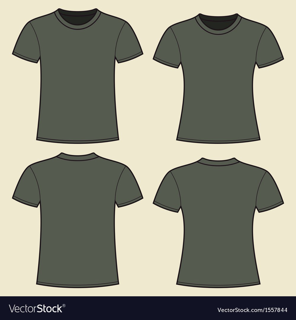 Templates of blank t-shirt Royalty Free Vector Image