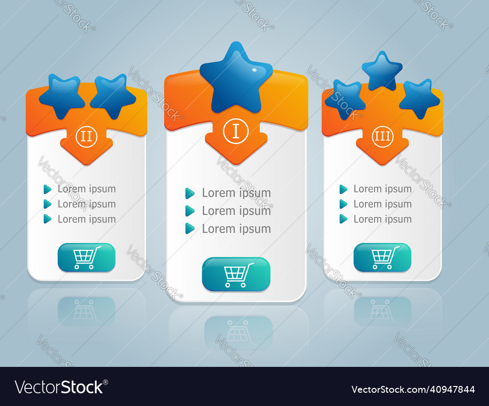 Compare price table template vector image Compare price table template