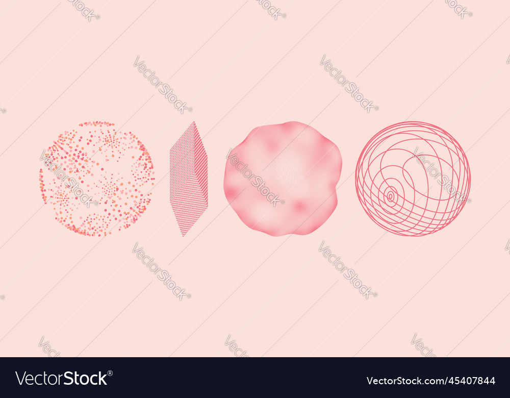 Composition with simple geometric figures 3d vector image Composition with simple geometric figures 3d