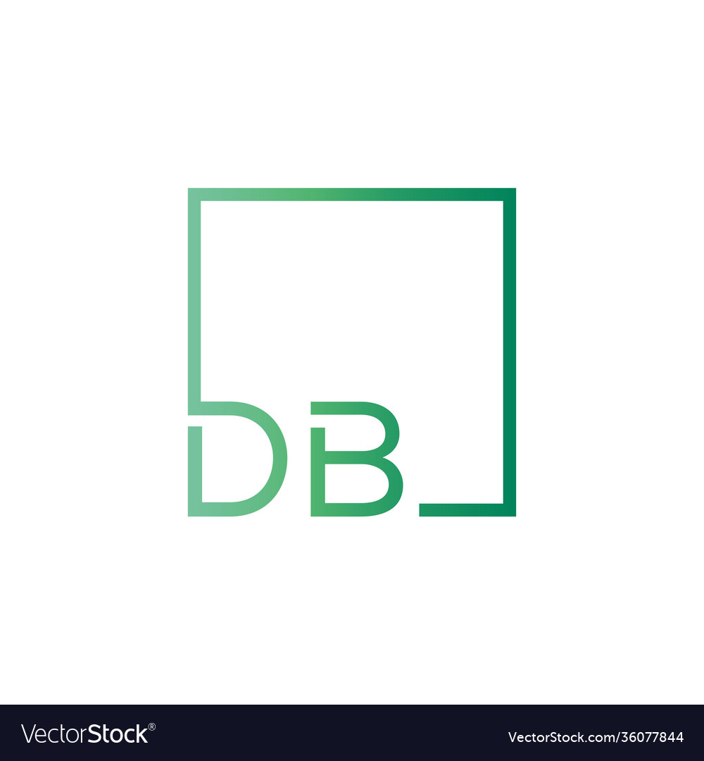 Creative initial letter db square logo design