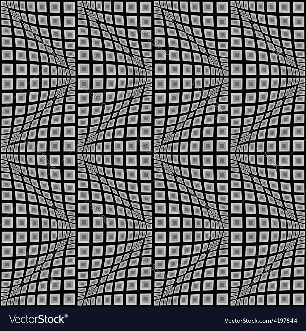 Design seamless monochrome warped zigzag pattern