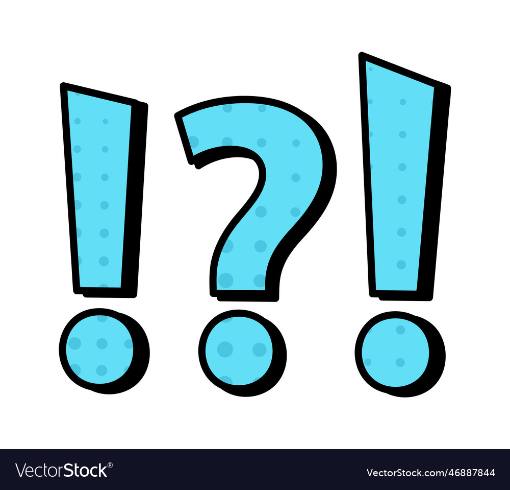 Exclamation point and question mark