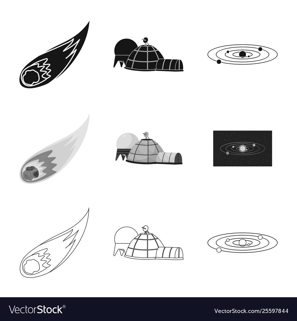 Isolated object astronomy and technology symbol