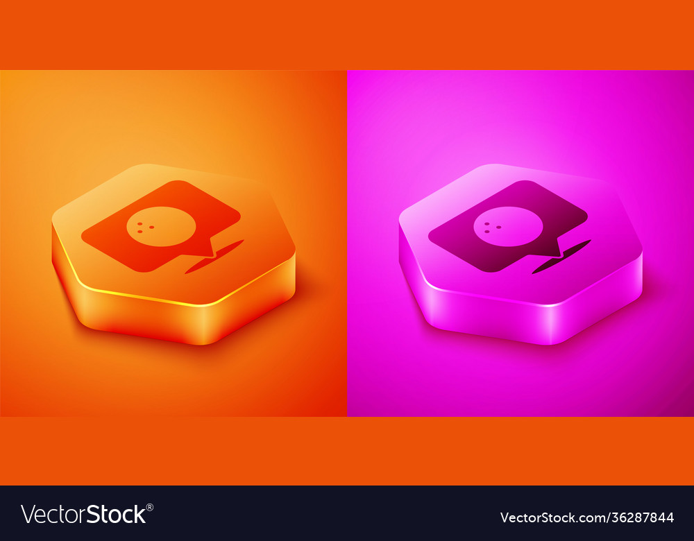 Isometric map pointer with bowling ball icon vector image Isometric map pointer with bowling ball icon
