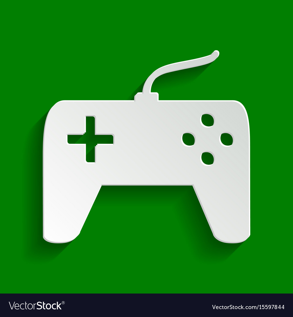 Joystick simple sign paper whitish icon